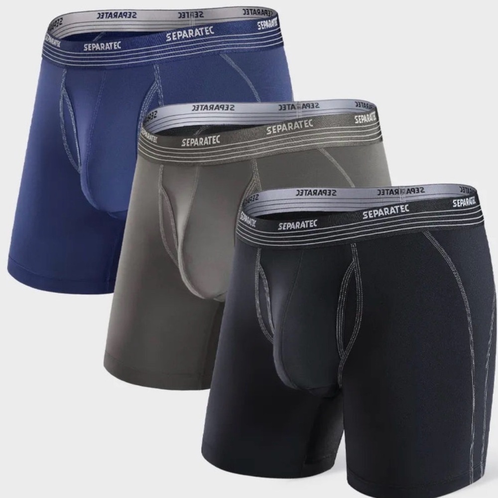 separate quick dry boxer brief new in bag.Size mediumBlack, Gray, and  navy blue